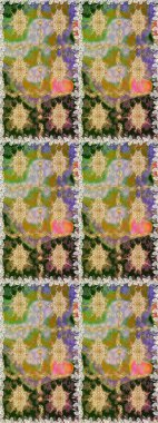 Duvar kâğıdı barok, İspanyol kumaşı. Şık bir grafik desen. Çiçek deseni. Kahverengi ve bej renklerde altın elementler. Kusursuz raster arkaplanı.