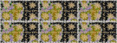 Çiçek deseni. Şık bir grafik desen. Duvar kâğıdı barok, İspanyol kumaşı. Kusursuz raster arka plan. Kahverengi ve bej renklerdeki altın elementler.