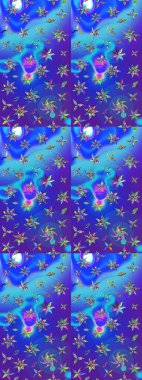 Raster Hip kumaş deseni. Eskiz Vintage Çiçek Deseni.