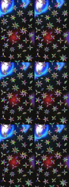 Çiçekli çiçek deseni, suluboya. Küçük çiçekte güzel bir çiçek deseni var. Raster deseni.