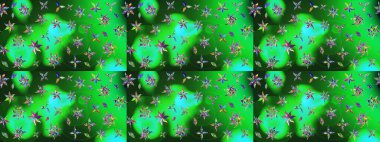 Raster çiçek desenleri çiziyor. Vadinin renkleri.