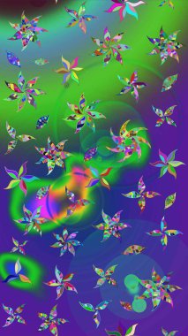 Bahar mevsimi. Raster güzel bir çiçek deseni çizmiş. Tatil havası. Nazik romantik baskı.