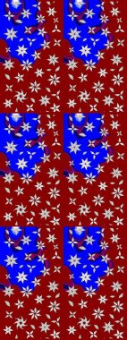 Çiçekli, yapraklı, çiçek desenli eskiz. El çizimi. Raster illüstrasyonu.