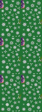 Moda baskıları için zarif bir şablon. Modern çiçek arkaplanı. Parlak renkli çiçekleri ve yeşil ve nötr renklerde yaprakları olan harika bir çiçek deseni. Halk stili.