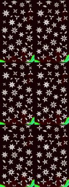 Raster deseni. Siyah ve nötr el çizimi desen. Karalama çiçekleri çizim kalıbı. Sanat ilham verir ve tarafsız bir şekilde çiçek bırakır..