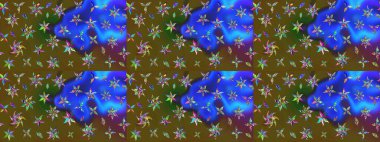 Renkli çiçekli ve yapraklı harika bir çiçek deseni çizmişsin. Moda baskıları için zarif bir şablon. Modern çiçek arkaplanı. Halk stili.