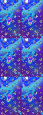 Raster Hip kumaş deseni. Eskiz Vintage Çiçek Deseni.