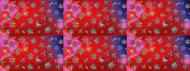 Çiçekli çiçek deseni, suluboya. Raster deseni. Küçük çiçekte güzel bir çiçek deseni..