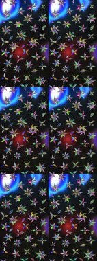 Çiçekli çiçek deseni, suluboya. Küçük çiçekte güzel bir çiçek deseni var. Raster deseni.