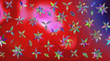 Küçük çiçekte güzel bir çiçek deseni var. Çiçekli çiçek deseni, suluboya. Raster deseni.