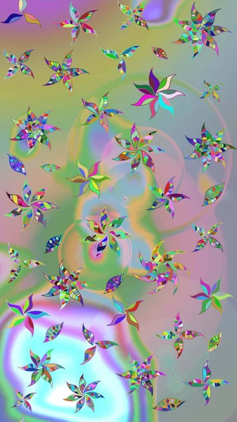 Renkli Bahar Teması eskiz kalıbı. Düz Çiçek Elementleri Tasarımı. Güzel çiçek deseni. Tarafsız ve mavi renkte çiçekler.