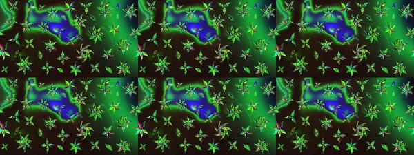 Suluboya çizim kalıbı. Çiçek izi. Suluboya tarzında yeşil ve gri renkte çiçekler.