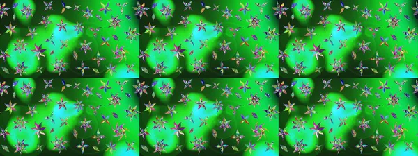 Raster çiçek desenleri çiziyor. Vadinin renkleri.