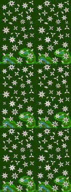 Renkli Bahar Teması eskiz kalıbı. Çiçekli çiçek deseni, suluboya. Raster illüstrasyonu. Düz Çiçek Elementleri Tasarımı. Yeşil ve nötr renkte çiçekler.