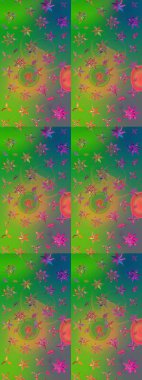 Eskiz modeli etnik tasarım. Çiçekleri, deniz kabukları, mandalaları ve suluboya efektleriyle donanma geçmişi. Yatak çarşafları, ceket, paket tasarımı, kumaş ve moda kavramları için tekstil baskısı.