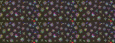 Gri ve kahverengi renkli parlak çiçekli halı deseni.