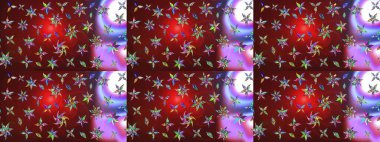 Raster - stok. Kırmızı ve kahverengi çiçekli eskiz deseni, suluboya çiçek deseni, sevimli çiçek, duvar kağıdı, kart veya kumaş için fayanslı.