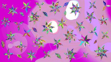 Küçük bir çiçekte eskiz deseni. Güzel kumaş deseni. Hoş bir çiçek geçmişi var. Raster illüstrasyonu.