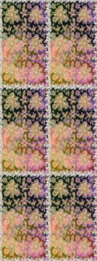 Bej ve gri renkte desen. Kına dövmeli süs çiçekleri, altın çıkartmalar, mehndi ve yoga tasarımı, kartlar ve parmak izleri. Raster altın mehndi kusursuz desen.