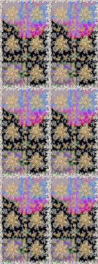 Gri ve nötr renklerde ve altın elementlerle kusursuz klasik desen. Gri ve nötr renklerde altın desenli altın elementler. Noel, kar tanesi, yeni yıl.