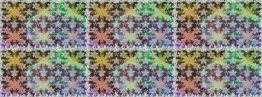 Süslü dekorasyon. Damask altın soyut çiçek gri ve nötr renklerde pürüzsüz desen. Raster illüstrasyonu.