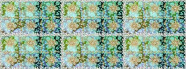 Kusursuz klasik raster nötr, mavi ve altın desenli. Klasik klasik klasik arka plan. Geleneksel oryantasyon süsü.