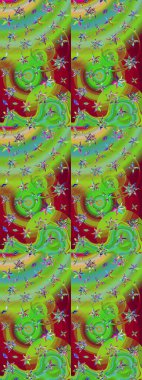 Suluboya etkisi. Raster deseni. Organik elementler. Botanik çizim deseni.