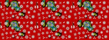 Çiçekler suluboya eskiz deseni. Raster Stili kumaş deseni.