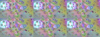 Güzel suluboya yaz çiçekleri deseni..