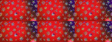 Raster illüstrasyonu. Tekstil veya kitap kapakları, imalat, duvar kağıtları, baskı, hediye paketi ve yapıştırma kitabı için çiçek eskizi geçmişi. Küçük ölçekli çiçeklerdeki basit sevimli desen.