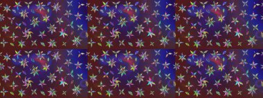 Kumaş, duvar kağıdı ve kağıt üzerine baskı yapmak için gelişen arka plan. Eski usul küçük çiçekli şirin bir eskiz deseni. Raster illüstrasyonu. Moda arka planında parlak buketler.