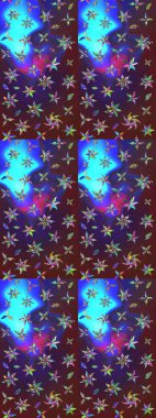 Dekorasyon ve tasarım için güzel bir desen. Raster illüstrasyonu. Suluboya çizim kalıbı. Çiçeğin suluboya çizimlerinin mükemmel deseni. Eski model. Moda yazdırma.