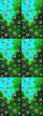 Elle çizilmiş sonbahar çiçeği deseni. Tekstil ve kapak tasarımı için mükemmel. Renkli çizim kalıbı. Renkli çiçekler. Doodle tarzı.