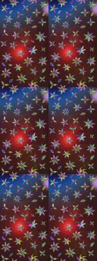 Raster Güzel kumaş deseni. Raster suluboya çiçek deseni, narin çiçekler, kahverengi ve mor çiçekler, tebrik kartı şablonu..