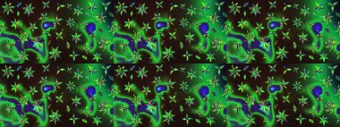 Raster Illustrasyon 'daki Çiçek Deseni' nin son moda çizimi. Güzel kumaş deseni. Renkli Yaz Temalı eskiz kalıbı. Düz Çiçek Elementleri Tasarımı.