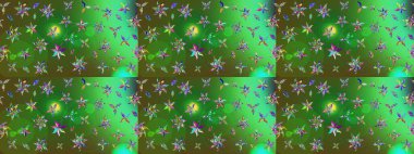 Raster illüstrasyonu. Klasik çiçek tasarımı elementleri. Kıvırcık çiçekler renkte şekillenir.