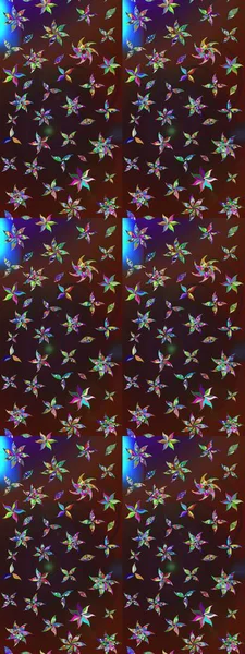 Küçük çiçekte güzel bir desen. Robot resim. Çiçekli yaz çiçekleri. Küçük renkli çiçekler. Moda baskıları için zarif bir şablon. Motley illüstrasyonu.