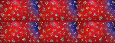 Düz Çiçek Elementleri Tasarımı. Güzel çiçek deseni. Renkli Bahar Teması eskiz kalıbı. Kırmızı ve mor renkte çiçekler.