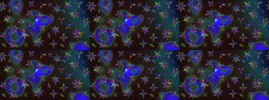 Suluboya çizim kalıbı. Dekorasyon ve tasarım için güzel bir desen. Moda baskısı. Çiçeğin suluboya çizimlerinin mükemmel deseni. Eski model. Raster illüstrasyonu.