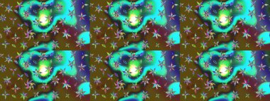 Suluboya çiçekli çiçek deseni. Raster illüstrasyonu. Renklerde güzel tekstil.