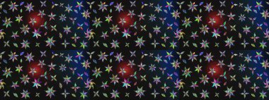 Klasik çiçek tasarımı elementleri. Kıvırcık çiçekler renkte şekillenir. Raster illüstrasyonu.