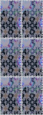 Raster illüstrasyonu. Suluboya stilinde gri ve nötr renklerde. Pürüzsüz bahar deseni ve küçük çiçekler.