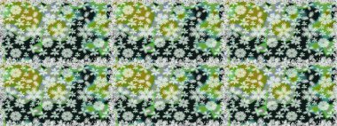 Çiçek desenli raster, gri ve yeşil çizgi grafik desenli soyut raster arkaplan. Modern stil dokusu.