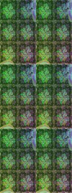 Eskiz tarzı yeşil ve gri renkler. Raster illüstrasyonu. Raster illüstrasyonu. Şirin karalama çiçekleri olan kusursuz çiçek desenleri. El yapımı çiçek ve bitki koleksiyonu.