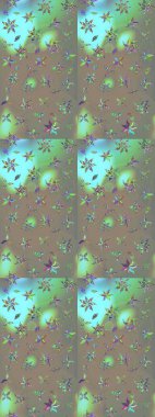 Raster illüstrasyonundaki çiçek desenli çizim. Bej ve gri renkli çiçekler. Düz Çiçek Elementleri Tasarımı. Renkli Bahar Teması çizim şablonu.