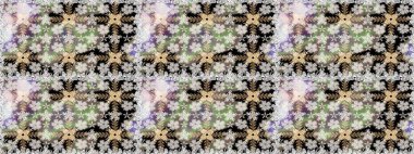 Düz Çiçek Elementleri Tasarımı. Tarafsız ve gri renklerde çiçekler. Renkli Bahar Temalı Kusursuz Arkaplan. Sevimli çiçek raster deseni.