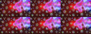 Nazik, narin çiçek arkaplanı. Kahverengi ve kırmızı renkte çiçekler. Raster çiçek desenli ve çiçekli..