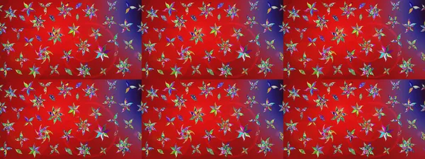 Egzotik çiçekler, kırmızı ve menekşe renkleri üzerine botanik ve parlak klasik doğa. Klasik tropikal doğal elementlerin suluboya seti. Raster illüstrasyonu.