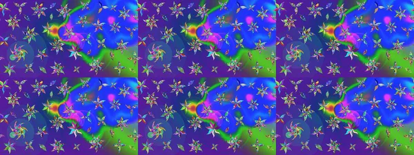 Elle çizilmiş sonbahar çiçeği deseni. Renkli mavi ve mor çizim kalıpları. Doodle tarzı. Tekstil ve kapak tasarımı için mükemmel. Mavi ve mor renkte çiçekler.