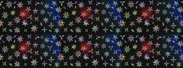 Klasik çiçek tasarımı elementleri. Kıvırcık çiçekler renkte şekillenir. Raster illüstrasyonu.